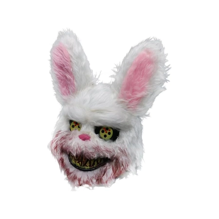 Maska na halloween królik upiorny stwór potwór przebranie strój psychopata