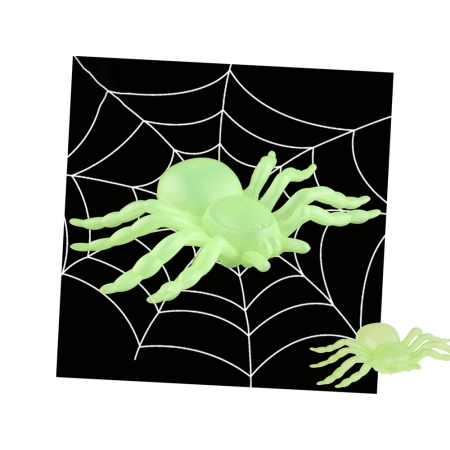 Pająk halloween 2 szt duże dekoracja straszne pająki 11cm fluorescencyjny