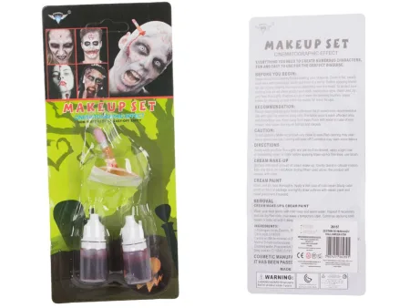 Sztuczna rana makeup kit zestaw do makijażu Halloween z krwią i wbitym ołówkiem