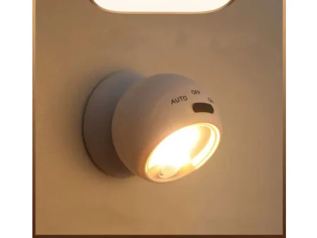 Lampa lampka LED COB 360 na baterie z magnesem i czujnikiem ruchu nocna
