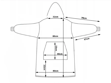 Ciepła bluza koala koc oversize xxl 2w1 gruba futrzak miękka z kapturem