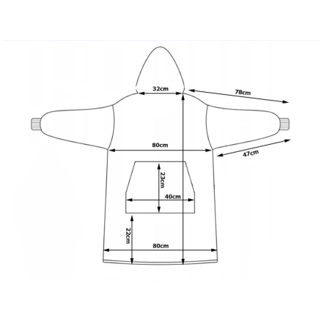 Ciepła bluza piesek koc oversize xxl 2w1 gruba futrzak miękka z kapturem