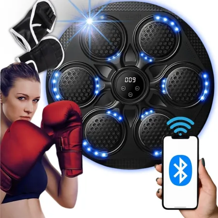 Tarcza bokserska trener boxu MMA z muzyką USB Bluetooth i rękawicami bokserskimi