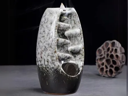 Kominek zapachowy ceramiczny wodospad kadzidło aromaterapia + 10 knotów