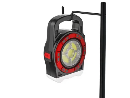 Latarka solarna przenośna lampka akumulatorowa LED powerbank reflektor 20W czerwony