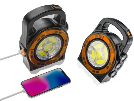 Latarka solarna przenośna lampka akumulatorowa LED powerbank reflektor 20W Verk model 12316_ZL