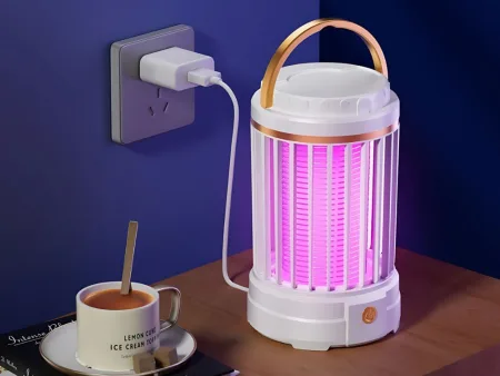Lampa na komary owadobójcza UV LED wisząca akumulatorowa 2 tryby z lampką Verk model 12360