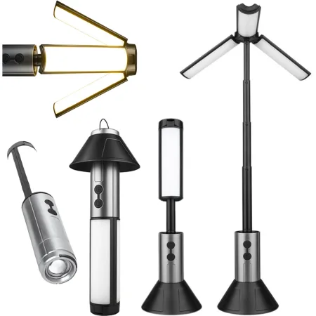 Lampa turystyczna latarka kempingowa wielofunkcyjna teleskopowa LED namiot Verk model 12378