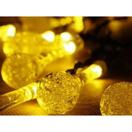 Lampki światełka solarne ogrodowe girlanda sople na taras balkon 100 LED