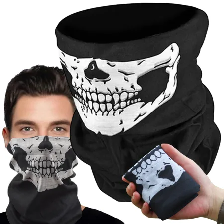 Komin kominiarka chusta na twarz bandama czaszka wielofunkcyjna tunel skull Verk model 14602