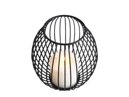 Świecznik metalowy dekoracyjny na świece 1 szt stojak lampion do domu taras