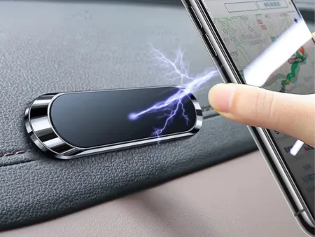 Uchwyt na telefon magnetyczny do auta samoprzylepny mocny 2x magnes pasek