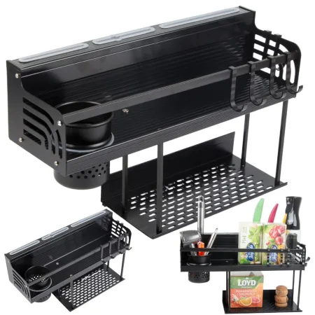 Półka na ścianę organizer kuchenny metalowy wiszący na przybory