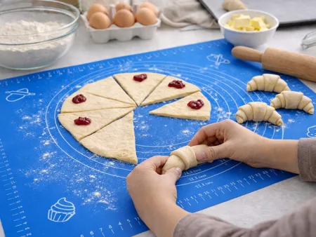 STOLNICA SIIKONOWA 50X40 MATA KUCHENNA DO CIASTA ANTYPOŚLIZGOWA ZWIJANA