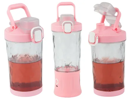 Blender do smoothie przenośny USB bezprzewodowy rozdrabniacz do lodu różowy Verk 07296_R