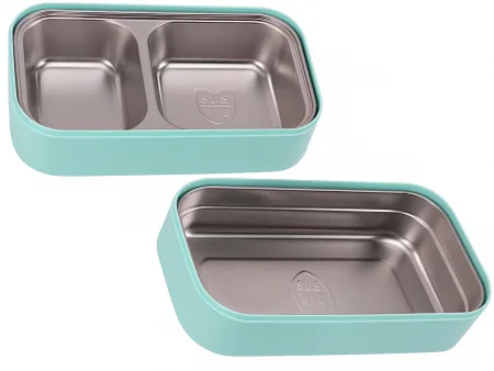 Śniadaniówka z przegródkami piętrowy pojemnik xxl sztućce lunchbox 1400ml