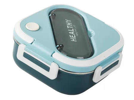Śniadaniówka z przegródkami pojemnik sztućce lunchbox do mikrofali 1000ml
