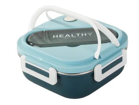 Śniadaniówka z przegródkami pojemnik sztućce lunchbox do mikrofali 1000ml
