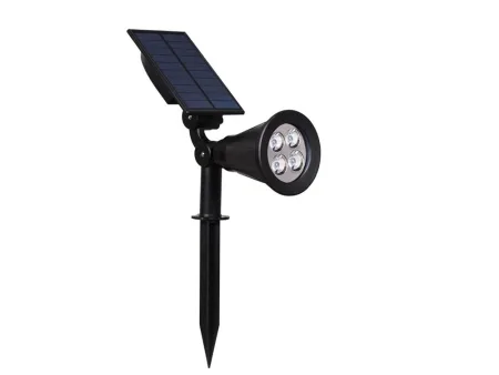 Lampa ogrodowa solarna wbijana lampka 4 LED 3 tryby czujnik zmierzchu