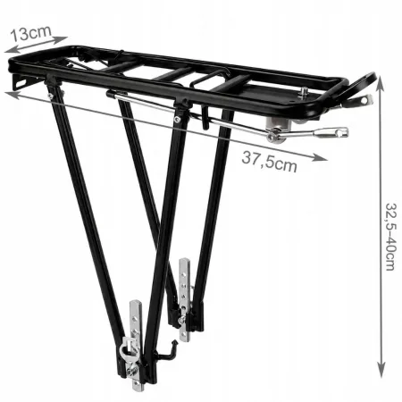 Bagażnik rowerowy tylny do roweru na zakupy aluminium 35kg uniwersalny