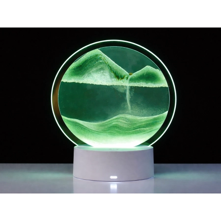 Lampa piaskowa 3D z ruchomym dynamicznym piaskiem USB LED RGB