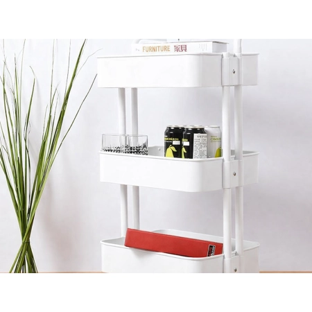 Regał kuchenny łazienkowy na kółkach wózek 3 poziomy metalowy organizer