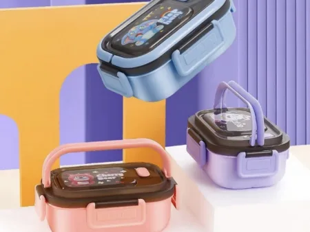 Lunchbox śniadaniówka pojemnik na śniadanie obiad z przegródkami sztućce