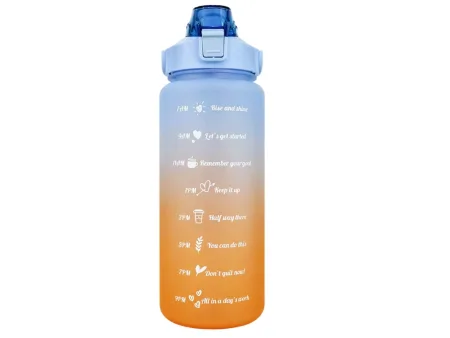 Bidon na wodę butelka motywacyjna 2000 ml ze słomką z miarką sport fitness