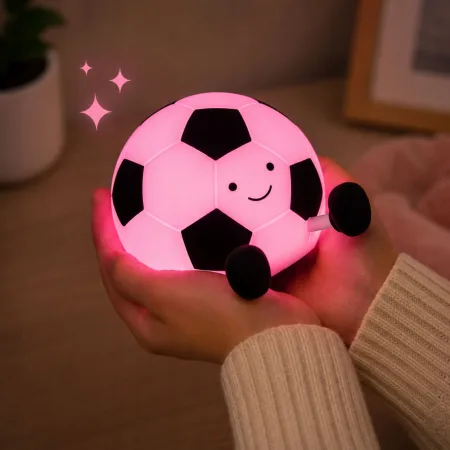 Lampka LED piłka nożna silikonowa miękka kolorowa USB RGB dotykowa timer