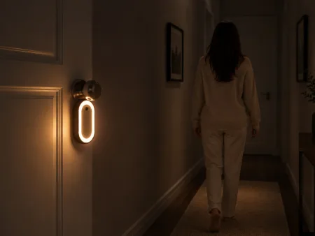 Lampka nocna LED z zawieszką do szafy z czujnikiem ruchu barwa ciepła Verk model 12431_CZ