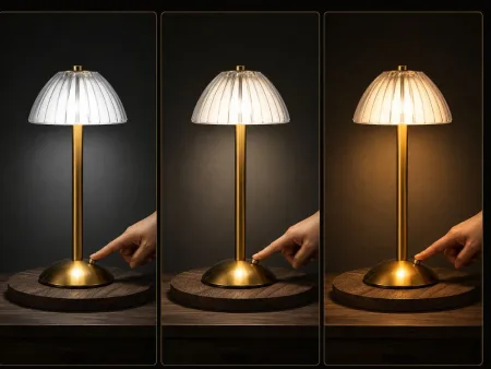 Lampka nocna LED stołowa bezprzewodowa do sypialni USB-C 3 barwy światła