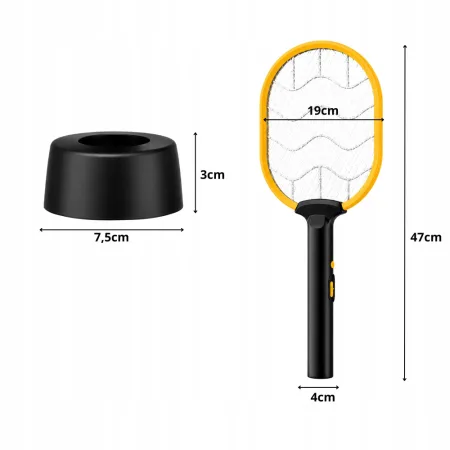 Elektryczna łapka na komary muchy owady ćmy usb lampa uv rakieta 2 tryby