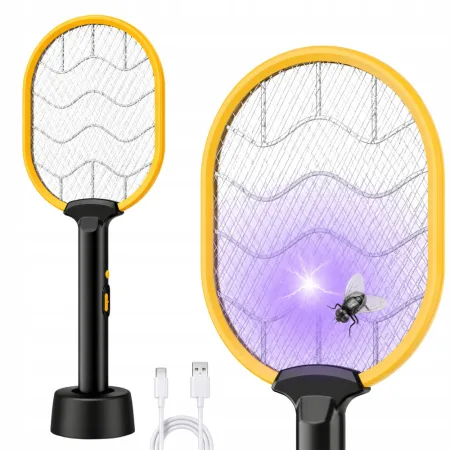 Elektryczna łapka na komary muchy owady ćmy usb lampa uv rakieta 2 tryby
