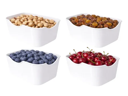 Pojemnik na przekąski żywność 4 przegródki z przykrywką lunchbox piknik