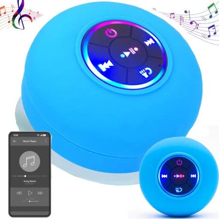 Głośnik bluetooth mini bezprzewodowy ipx4 przenośny bas mobilny przyssawka